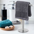 Miniatyrbillede 3 af 5: Badehåndklædeholder Stående, SUS304 Rustfrit Stål Børstet Finish T-Form Håndklædestang Stativ