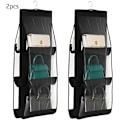 Miniatyrbillede 2 af 5: 2 stk. Garderobes Opbevaringspose, Skab Organizer Pose, Håndtaske Hanger Organizer til Skab, til College, Student, Stue