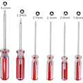 Miniatyrbilde 2 av 5: 6 stk trekant skrutrekkersett, magnetiske trekant skrutrekkerbits 1,8 mm 2,0 mm 2,3 mm 2,7 mm 3,0 mm 4,2 mm leker