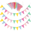 Miniatyrbilde 1 av 5: 60 flagg 65ft vimpelbanner, flerfarget utendørs vanntett vimpel falsk lin lerret vimpel for bryllup bursdagsfest