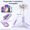 Miniatyrbillede 3 af 5: 150 cm Selfie Stick Tripod til Mobil, Udtrækkelig Mobil Tripod Rotation Fleksibel Tripod med Trådløs Fjernbetjening, til iPhone og Android, Lilla