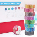 Miniatyrbillede 2 af 5: Washi Tape Sæt, 8 Ruller Dot Washi Tape Stickers 800 Stykker Dots Stickers 14mm Bredde Dekorative Tapes Maskeringstape til DIY Scrapbooking