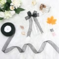 Miniatyrbild 4 av 4: 40mm x 45m /rulle skimrande organza-band, chiffongtygband för buketter, girlang, rosett