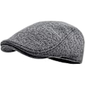 Miniatyrbillede 2 af 5: Flad beret til efterår og vinter med kasket dark grey