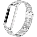 Miniatyrbilde 2 av 5: Rem for Xiaomi Mi Band 6/Mi Band 5/Mi Band 4/Mi Band 3, 1 stk justerbar sportsrem i rustfritt stål, sølv