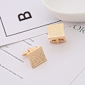 Miniatyrbillede 2 af 5: Par Square Manschetknapper Manschetknapper til Mænds Skjorte Forretning Bryllup eller som Fødselsdagsgave, Guld