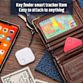 Miniatyrbillede 3 af 5: 4-pak nøglefindere, smart Bluetooth-tracker med anti-tabsalarm, genstandsfinder, kompatibel med iOS og Android