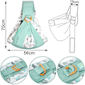 Miniatyrbild 2 av 5: Baby Carrier All-in-1 Nyfödd Baby Wrap Carrier Hands Free Spädbarnssjal Amningsöverdrag Amning Justerbar