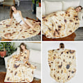 Miniatyrbilde 5 av 5: Burritos Tortilla Wrap Teppe, Nyhet Morsomme Gaver Gigant Tortilla Rund Myk Teppe for Barn 卷饼1 150X150CM
