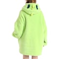 Miniatyrbilde 5 av 5: Oversized hettegenser teppe for barn myk varm koselig bærbar teppe genser fleece sherpa teppe med lommer Dinosaur