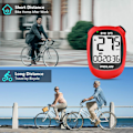 Miniatyrbillede 5 af 5: M3 Mini GPS cykelcomputer, trådløs cykelcomputer og speedometer IPX5 vandtæt cykelcomputer med LCD-display rød
