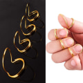 Miniatyrbild 2 av 4: 4 st Tummplockar Fjäril Gitarr Fingerplock Metall Fingerplock Gitarrtillbehör Gold