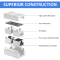 Miniatyrbillede 5 af 5: 10 stk. RJ45-kobling, Ethernet-forlængeradapter netværksforbindelse til Cat7/6/5e/Cat5 Ethernet-netværkskabelkobling hun til hun (hvid)