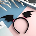 Miniatyrbillede 2 af 5: Flagermusvinger Pandebånd Stoff Pandebånd Halloween Djævel Hårbøjle Vinger Pandebånd til Halloween Fest Cosplay Kostume