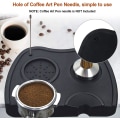 Miniatyrbillede 5 af 5: Kaffe Tamper Måtte Espresso Silikone Måtte Anti-Slip Tamping Måtte Sage Tamper Måtte Hjørne med Kantbeskyttelse, Barista Tamp Pad Kaffe Måtter, 20,5*14cm