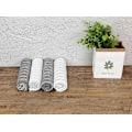 Miniatyrbild 4 av 5: Mikrofiber Diskhanddukar - 8-pack (Ränder Design Grå och Vita Färger) - Mjuka, Superabsorberande, 45 x 65 cm