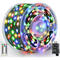Miniatyrbillede 1 af 5: Julelys 1000 LED 330 FT, IP67 Vandafvisende Stikkontakt Juletræslygter med Fjernbetjening, 8 Tilstande, Dæmpbar, Hus Julepynt colorful