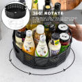 Miniatyrbillede 4 af 5: Drejeskive, roterende krydderi opbevaring i plast til krydderier, krydderier til køkkenopbevaring, køkkenskab drejeskive, krydderidrejeskive (30 x 10 cm, L)