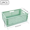 Miniatyrbillede 2 af 5: 2 Styk Store Sammenklappelige Kurve, Stabelbare Foldbare Plastik Opbevaringskasser Plastikboks Opbevaringskasser, 30×20×12 cm