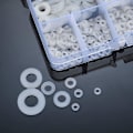 Miniatyrbild 4 av 5: 500 st Nylonplattbrickor, Plattbrickor Isolering Runda Distanser Packning VVS-sortiment - Vit, M2/M2.5/M3/M4/M5/M6/M8/M10