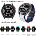 Miniatyrbillede 4 af 4: Rem til Garmin Fenix 7/Fenix 6/Fenix 5/EPIX 2, Quick Fit 22mm silikoneurrem til Approach S60/S62, D2 Delta, Forerunner 935/945