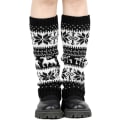 Pikkukuva 1 / 4: Lumikukka neulotut sukat Boot Cuffs sukat neulotut jalkalämmittimet Talvi jalkalämmittimet Boot Cuffs sukat naisille ja tytöille black