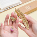 Miniatyrbillede 3 af 4: Vintage Metal Fjerbogmærke Fødselsdagsgaver til Lærere Kvinder Sommerfugl Bogmærker  Påskønnelsesgaver