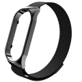Miniatyrbillede 1 af 5: Rem til Xiaomi Mi Band 5 og 6 Milanese kæde Magnetlås Sort