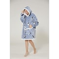 Miniatyrbillede 4 af 5: Oversized hættetrøje-sweatshirt-tæppe, super blødt varmt behageligt tæppe-hættetrøje, til voksne, kvinder og piger Jumping Puppy