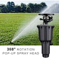 Pikkukuva 3 / 5: 360 astetta pyörivä suihkupää sprinkler korkea vesipaine sprinkler 1/2 tuumaa 3/4 tuumaa nurmikon sprinklerit