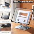 Miniatyrbillede 3 af 5: Tablet-stativer, 360° roterende laptopstativ, stativ 12,9 tommer