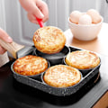 Miniatyrbild 3 av 5: Nonstick 4-koppars äggkokare, aluminium pannkaka panna äggkokare omelettpanna multi bakning stekpanna