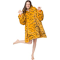 Miniatyrbillede 4 af 4: Oversized bærbare tæpper, blødt plys trykt Sherpa tæppe sweatshirt med lommer, one size fits all Tiger