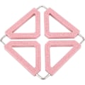 Miniatyrbillede 4 af 5: Grydeunderlag til varme gryder og pander, varmebestandig foldbar grydeunderlag bordmåtte til køkkenbord til gryde, skål, kopper og tallerken (Pink)