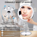 Miniatyrbilde 2 av 5: 8\" Lighted Makeup Mirror, 10X Makeup Mirror with Lights, Double Sided Dimmable Magnifying Mirror with Light
