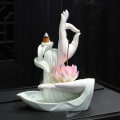 Miniatyrbillede 2 af 5: Porcelæn Tilbageflow Røgelseholder Vandfald Tilbageflow Røgelsebrænder Røgelsekegle Røgelsespindeholder til Aromaterapi
