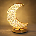 Miniatyrbillede 2 af 5: Touch LED Lampe med Kontinuerlig Dæmpning, 3 Dæmpbare Farvetilstande, Genopladelig Natlampe med USB-Port, Moderne Krystal Sengelampe