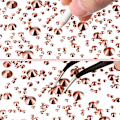 Pikkukuva 4 / 5: 2000 kappaletta litteän takaosan jalokiviä, 6 kokoa (1,5-6 mm) pyöreitä kristallitimantteja