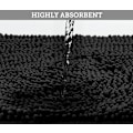Miniatyrbillede 4 af 5: Bademåtte - Ekstra blød plys badeværelsesmåtte, Chenille mikrofiber materiale, Superabsorberende shaggy bademåtte (40 x 60 cm, Sort)