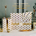 Miniatyrbild 3 av 5: Inslagningspapper rulle 70CM x50CM Guld Polka Dot. Perfekt för: Presentinslagning, årsdagar, Trettondedag jul och jul. (Guld)