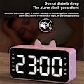 Miniatyrbild 4 av 5: Digital väckarklocka Bluetooth-högtalare, HIFI dubbel väckarklocka digital sängklocka med USB-laddning, stereohögtalare, FM-radio, 5.0 Bluetooth, dimbar