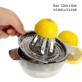 Miniatyrbillede 2 af 5: Citruspresser Manuel Citronpresser Rustfrit Stål 304 Multifunktionel Appelsin Håndpresser
