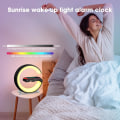 Pikkukuva 2 / 5: Älykäs Bluetooth-kaiutin langattomalla latauksella, himmennettävä yövalo G-kaiutinvalo, sovellusohjaus, RGB-värimuutos black
