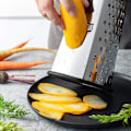 Miniatyrbilde 5 av 5: Boksrivejern i rustfritt stål med 4 sider, best for parmesanost, grønnsaker, ingefær