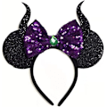 Miniatyrbillede 2 af 3: Maleficent Musørehovedbånd til Halloween Cosplay Party Favors