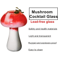 Miniatyrbillede 4 af 5: Svampeformet glascocktailglas 250 ml Svampeformet design glaskop sæt med 2 klare drikkeglas