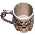 Miniatyrbillede 4 af 5: Rustfrit Stål Indre Tankard til Vand Te Øl Kaffe Drikkevarer (3D Skalle Mønster)