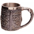 Miniatyrbillede 3 af 5: Rustfrit Stål Indre Tankard til Vand Te Øl Kaffe Drikkevarer (3D Skalle Mønster)