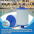 Miniatyrbilde 4 av 4: 2-pakning Spa-filter, for Unicel 6ch-940, for Pww50p3, for Waterway Front Access Skimmer og Filbur Fc-0359