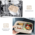 Miniatyrbillede 3 af 5: Bento frokostboks til voksne, beholder med genanvendelige redskaber, BPA-fri, mikrobølgeovnsikker Bento-boks